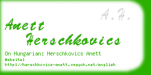 anett herschkovics business card